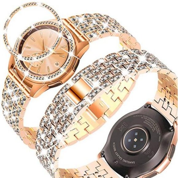 Luxury Band w/bezel for Galaxy Watch 42mm Fashion Diamond Unisex Women Strap